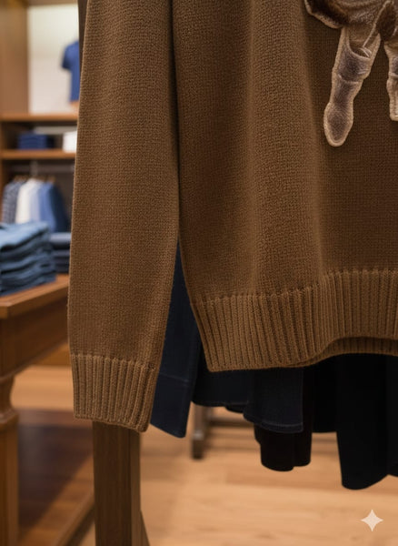 Luxury Classic Teddy Bear Graphic Knit Sweater