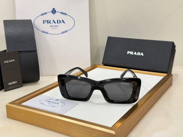 Women’s Stylish Square Sunglasses with Elegant Side Logo