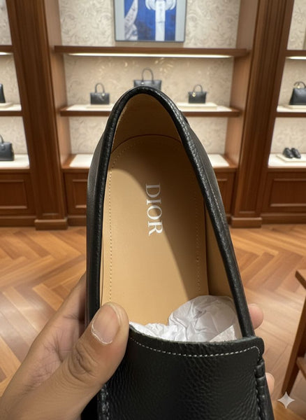 Premium Black Leather Slip-On Loafers  Classic Comfort & Style