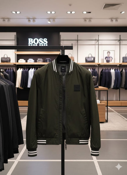 Men’s Olive Green Classic Bomber Jacket