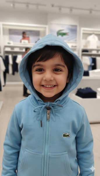 Premium Kids’ Classic Zip-Up Sky blue Hoodie Sweatshirt