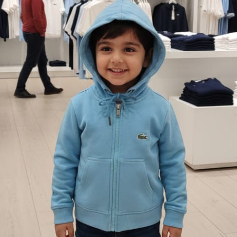 Premium Kids’ Classic Zip-Up Sky blue Hoodie Sweatshirt