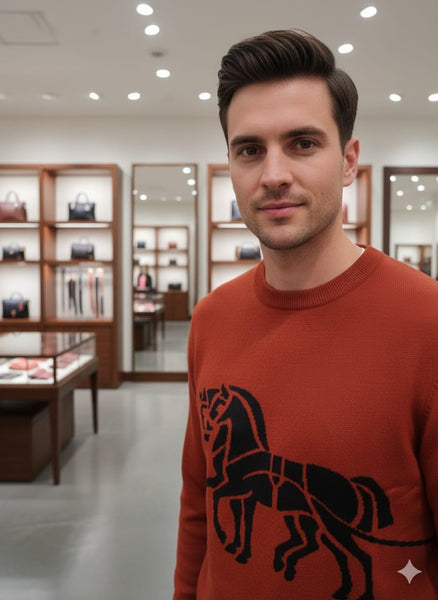 Men’s Classic Horse Graphic Knit Sweater