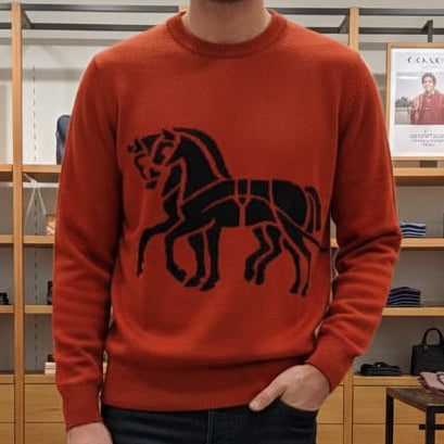 Men’s Classic Horse Graphic Knit Sweater