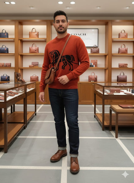 Men’s Classic Horse Graphic Knit Sweater