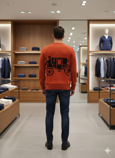 Men’s Classic Horse Graphic Knit Sweater