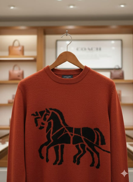 Men’s Classic Horse Graphic Knit Sweater