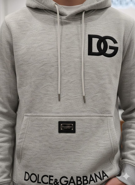 Men’s Premium Grey Hooded Sweatshirt Designer Style