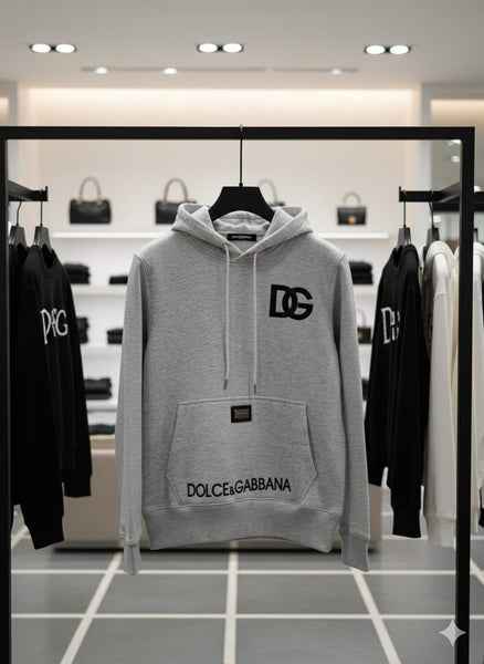 Men’s Premium Grey Hooded Sweatshirt Designer Style