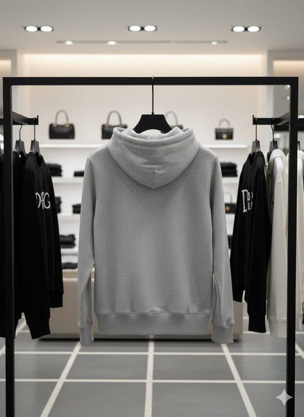 Men’s Premium Grey Hooded Sweatshirt Designer Style