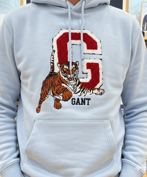 Men’s Premium Light Blue Hoodie with Bold Tiger Graphic