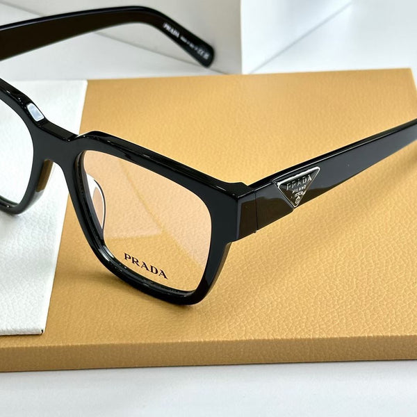 Prada Men’s Black Square Eyeglass Frame – Premium Stylish Optical Wear