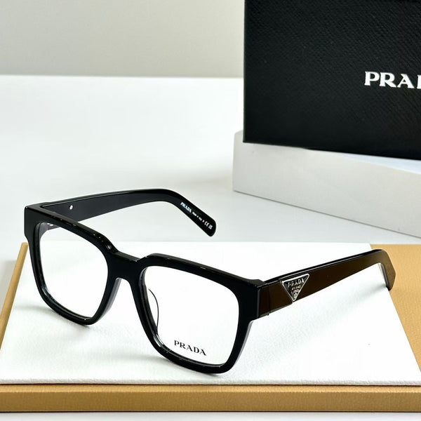 Prada Men’s Black Square Eyeglass Frame – Premium Stylish Optical Wear