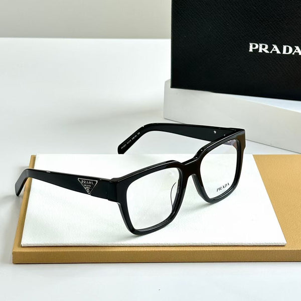 Prada Men’s Black Square Eyeglass Frame – Premium Stylish Optical Wear