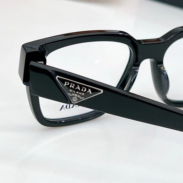 Prada Men’s Black Square Eyeglass Frame – Premium Stylish Optical Wear
