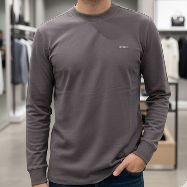 Men’s Classic Grey Crew Neck Sweatshirt Minimal & Stylish