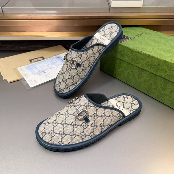 Luxury Monogram Men’s Slides Premium Designer-Style Slip-On Sandals