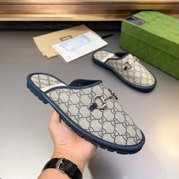 Luxury Monogram Men’s Slides Premium Designer-Style Slip-On Sandals