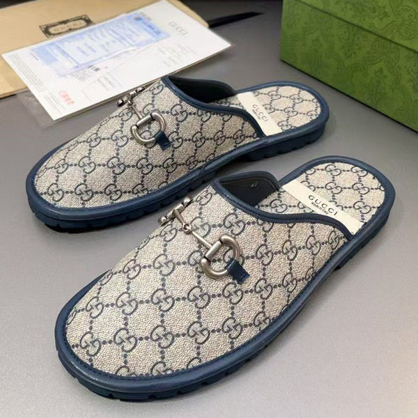 Luxury Monogram Men’s Slides Premium Designer-Style Slip-On Sandals