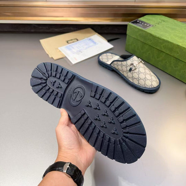 Luxury Monogram Men’s Slides Premium Designer-Style Slip-On Sandals