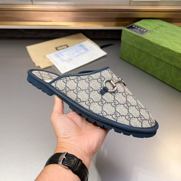 Luxury Monogram Men’s Slides Premium Designer-Style Slip-On Sandals