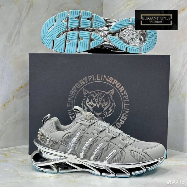 Premium Grey Luxury Sneakers Modern Designer Sports Shoes