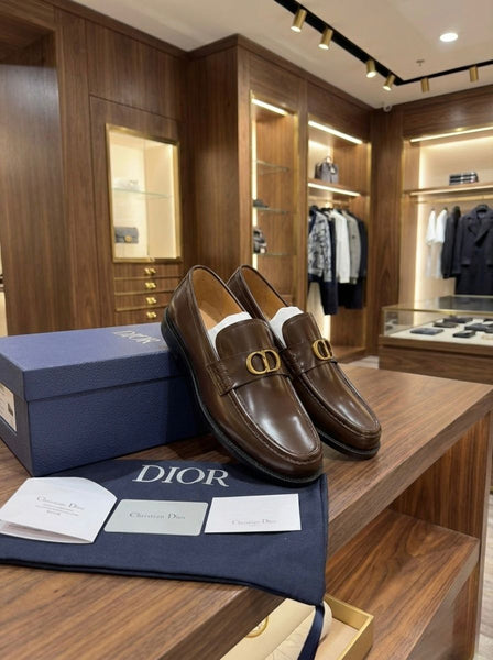 Premium Brown Leather Men’s Loafers  Classic Designer Formal Shoes