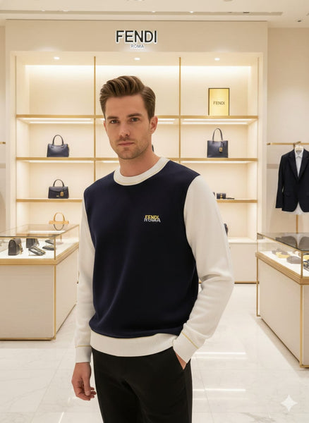 Premium Men’s Crew Neck Sweatshirt with Minimal Logo Design