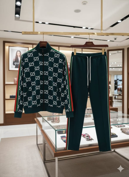 Luxury Monogram Track Suit Set  Premium Designer Style