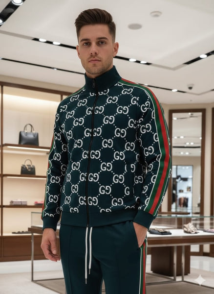 Luxury Monogram Track Suit Set  Premium Designer Style