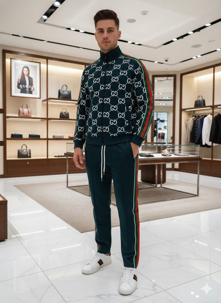 Luxury Monogram Track Suit Set  Premium Designer Style