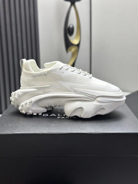 Men’s Premium All-White Chunky Sole Sneakers Modern Sports Style