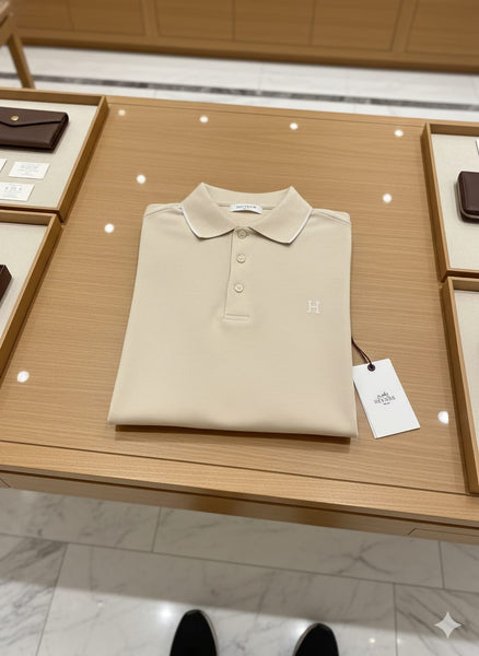 Premium Beige Polo T-Shirt with Clean Classic Style