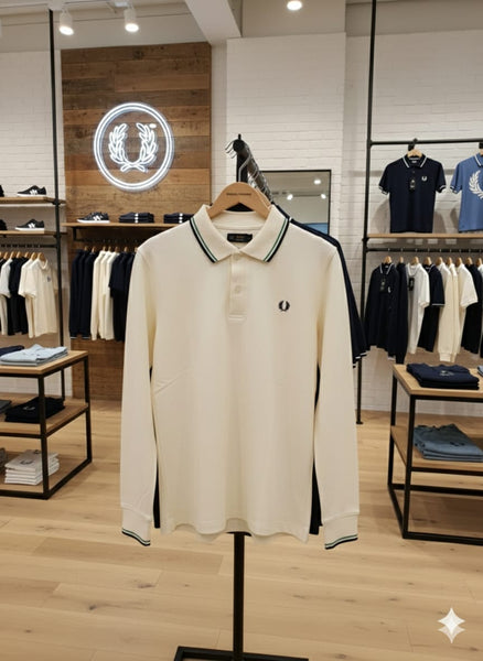 Premium Classic Full Sleeve Polo Shirt with Signature Tipped Collar