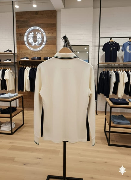 Premium Classic Full Sleeve Polo Shirt with Signature Tipped Collar