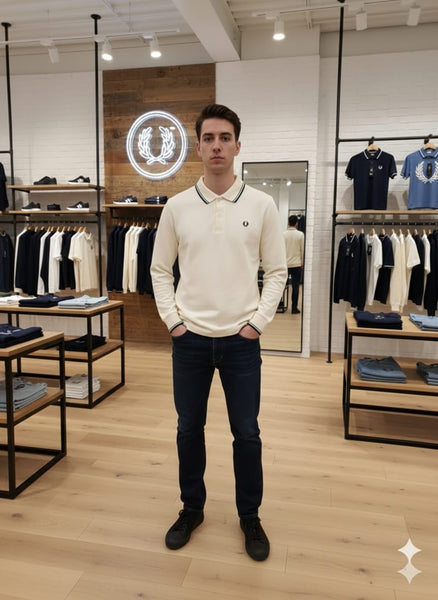 Premium Classic Full Sleeve Polo Shirt with Signature Tipped Collar