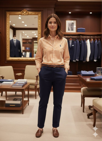 Women’s  Striped  Shirt Smart Casual Everyday Wear