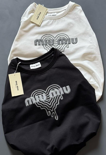 Women’s Stylish Logo Print Cotton T-Shirt  Trendy Casual Wear