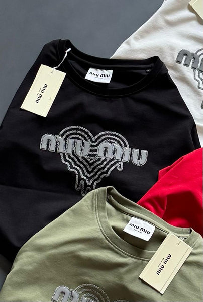 Women’s Stylish Logo Print Cotton T-Shirt  Trendy Casual Wear