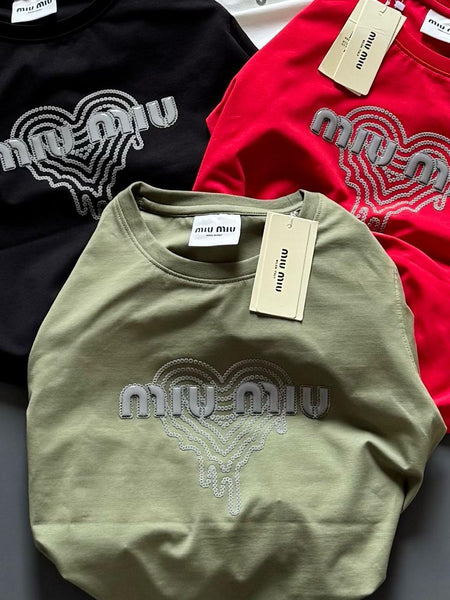 Women’s Stylish Logo Print Cotton T-Shirt  Trendy Casual Wear