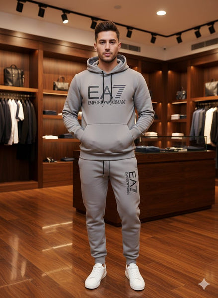 Premium Imported Grey Hoodie & Jogger Set