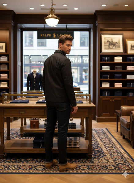 Luxury Imported Men’s Classic Black Zip-Up Jacket