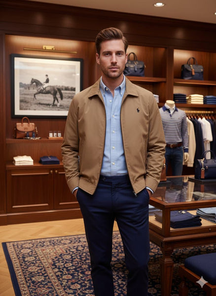 Branded Premium Zip-Up Brown Jacket