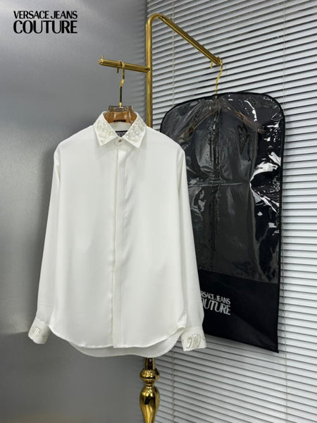 Premium Brand  Formal Shirt  Elegant Crystal Detail