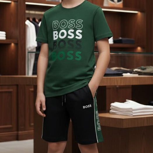 Premium Brand Green T-Shirt & Shorts Co-Ord Set