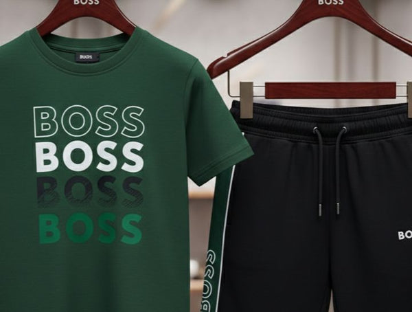 Premium Brand Green T-Shirt & Shorts Co-Ord Set