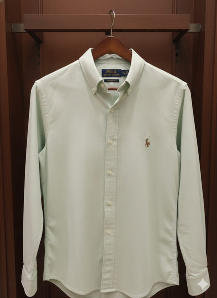 Modern Fit Light Green Signature Logo Shirt