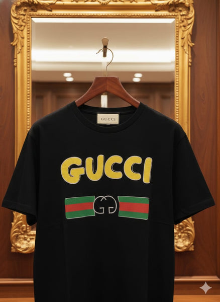 Premium Black  Drop Shoulder T-Shirt with Brand Logo