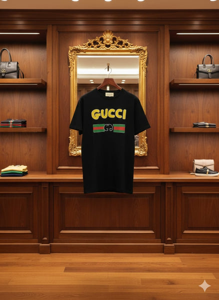 Premium Black  Drop Shoulder T-Shirt with Brand Logo