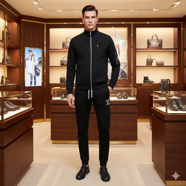 “Premium Black Stylish Tracksuit Set”